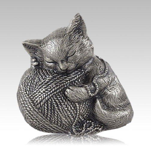 Custom Cat Urn With Sleeping Cat Figurine Cover Brass Finish -  Canada