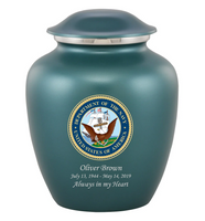 Military Series - United States Navy Elite Grace Cremation Urn, Teal - IUMI142