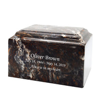 Aztech Black Grace Cultured Marble Urn - IUCM819