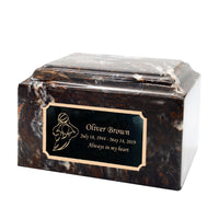 Aztech Black Grace Cultured Marble Urn - IUCM819