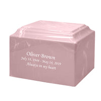 Fawn Pink Grace Cultured Marble Urn - IUCM805