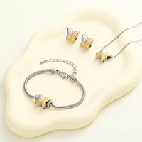 Paragon Cremation Jewelry Set - Silver/Gold Butterfly - ITPAR101