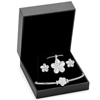 Paragon Cremation Jewelry Set - Silver Flower - ITPAR111