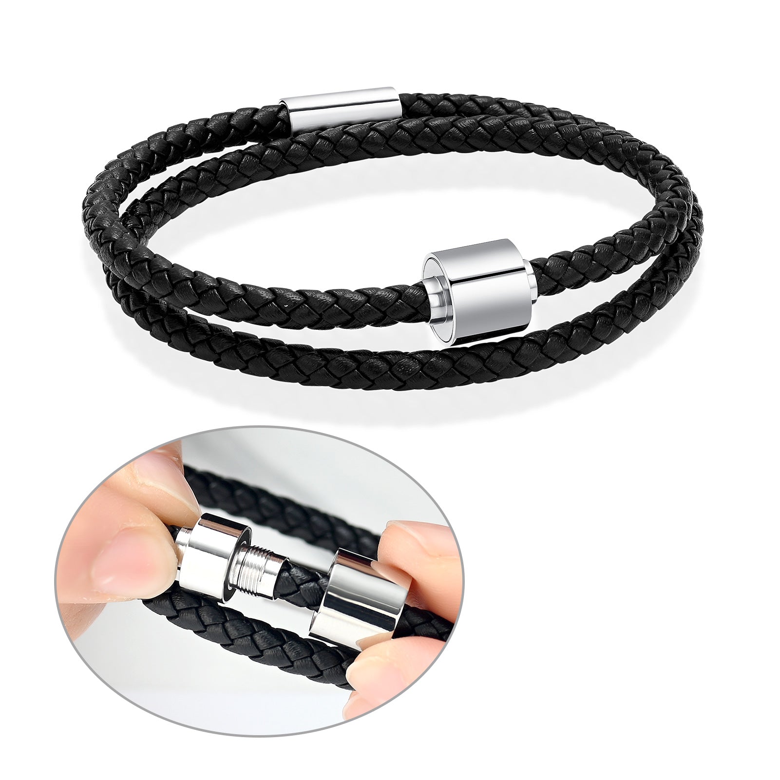 TOM FORD Leather Braided Bracelet | Harrods IS