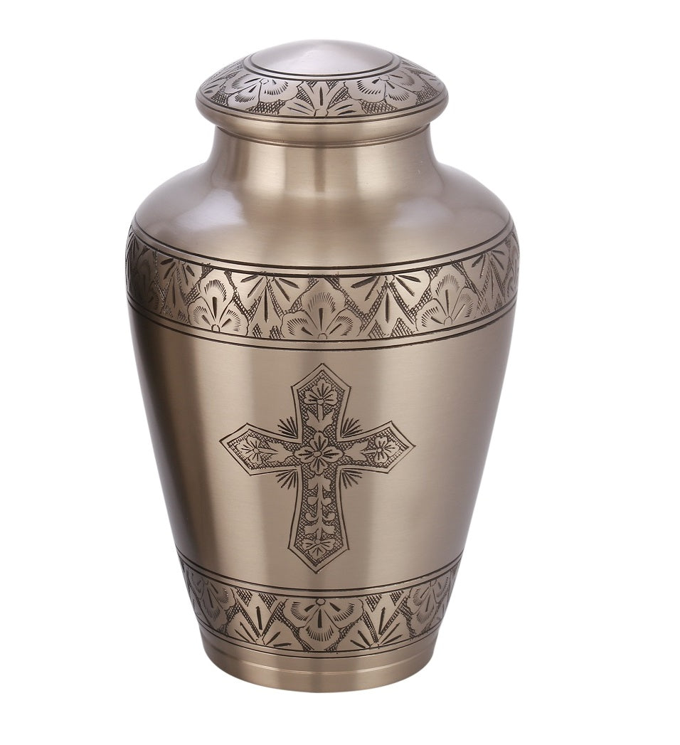 Classic Athens Pewter with Design Cremation Urn| Infinityurns