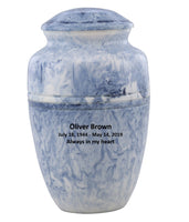 Classico Sky Blue Cultured Marble Urn - IUCM602