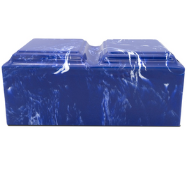 Cobalt Blue Cultured Marble Companion Urn