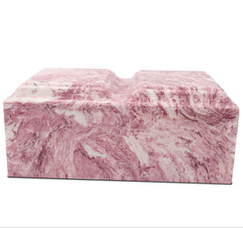 Pink Rose Cultured Marble Companion Urn