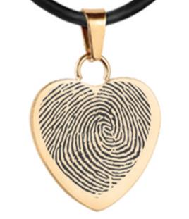 Gold Infinity Heart Fingerprint Pendant - IUINFP202