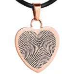 Rose Gold Infinity Heart Fingerprint Pendant - IUINFP203