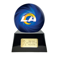 Football Trophy Urn Base with Optional Los Angeles Rams Team Sphere NFL