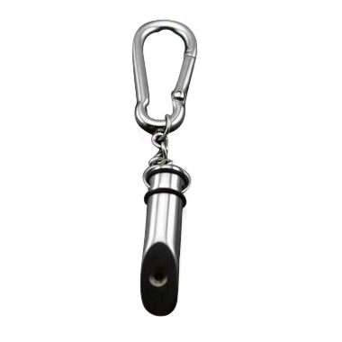 Custom Whistle Keychain Rings - Blue - Whistle Keychains