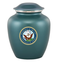 Military Series - United States Navy Elite Grace Cremation Urn, Teal - IUMI142