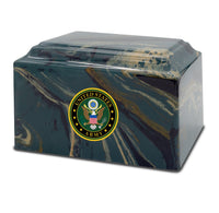 Military Series - United States Army Cultured Marble Cremation Urn, Camouflage - IUMI143