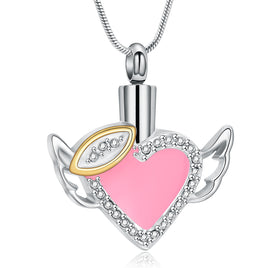 Jeweled Angel Heart Pendant - IUPN259