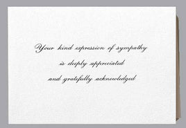 Expression of Sympathy Acknowledgment Card  - ST108-AK