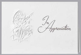 Church Window and Lilies Acknowledgment Standard Print Embossed Panel- ST130-AK