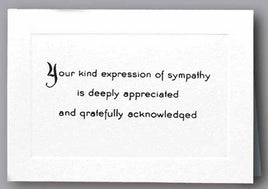 Expression of Sympathy Raised Acknowledgment- ST191-AK