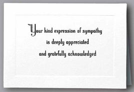 Expression of Sympathy Raised Print Acknowledgment- ST195-AK