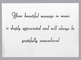 Music Acknowledgment Card- ST203-AK