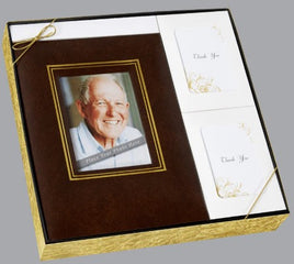 Brown Rectangle Photo Stationery Box Set - ST7516-BX