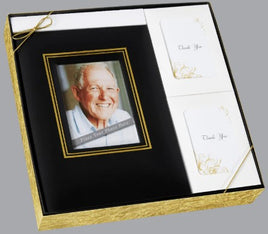 Black Rectangle Photo Stationery Box Set - ST7540-BX