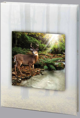 Forest Retreat Funeral Guest Book - 6 Ring - ST8514-BK