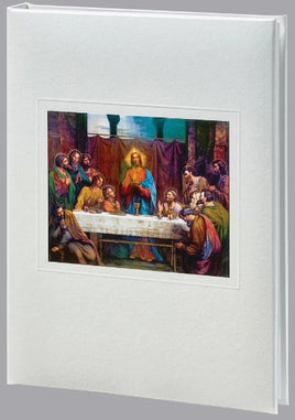 Large Format - Last Supper Funeral Guest Book - 6 Ring - ST8533LMB-BK