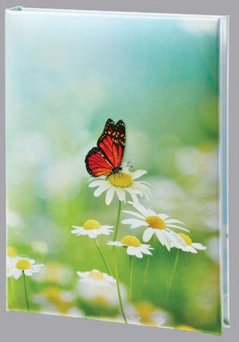 Butterfly In Flight Funeral Guest Book - 6 Ring - ST8551-BK