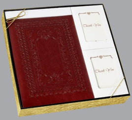 Ornate Burnished Sienna Stationery Box Set - ST8559-BX