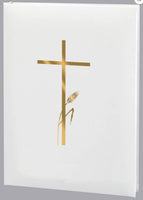 The Bread of Life Memorial Guest Book - W/Gold Foil 6 Ring (ST8787-BK - ST8789-BK)