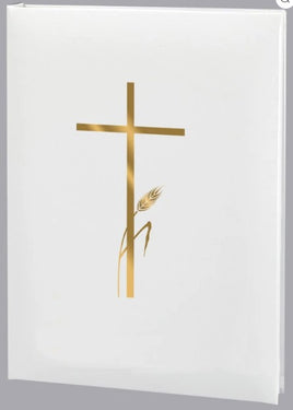 The Bread of Life Memorial Guest Book - W/Gold Foil 6 Ring (ST8787-BK - ST8789-BK)