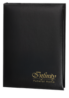 Custom Malaga Memorial Guest Book - 6 Ring - STCB100-Black