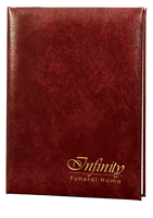 Custom Malaga Memorial Guest Book - 6 Ring - STCB100-Burgundy