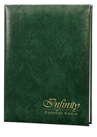 Custom Malaga Memorial Guest Book - 6 Ring - STCB100-Green