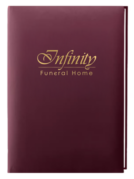 Custom Yana Memorial Guest Book - 6 Ring - STCB101-Burgundy