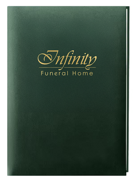 Custom Yana Memorial Guest Book - 6 Ring - STCB101-Green