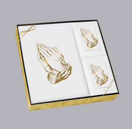 Grace Line Series White Praying Hands Stationery Box Set - STGR100-W-BX