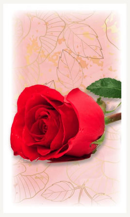 Premium Line Series Red Rose Prayer Card - STPR110-PC