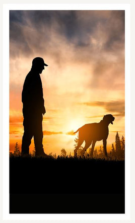 Premium Line Series Hunter and His Dog Prayer Card - STPR114-PC