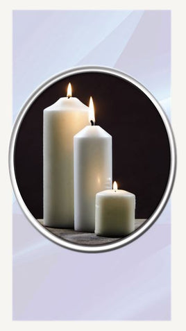 Premium Line Series Candles Prayer Card - STPR115-PC