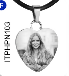 Photo Jewelry - Flat Heart Shape - ITPHPN103