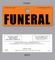 Auto Hanger Funeral Tag - Orange