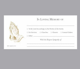 Memorial Envelope - Praying Hands - IUENV-572