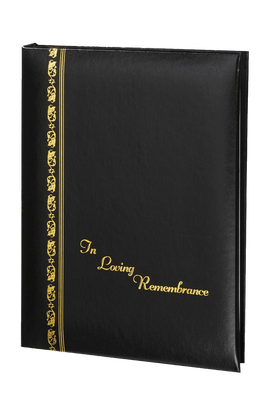 Royal Series Memorial Guest Book - 6 Ring - ST723-Black