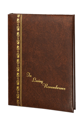 Royal Series Memorial Guest Book - 6 Ring - ST747-Brown