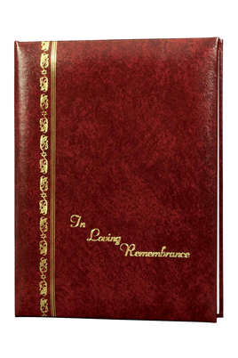 Royal Series Memorial Guest Book - 6 Ring - ST745-Burgundy