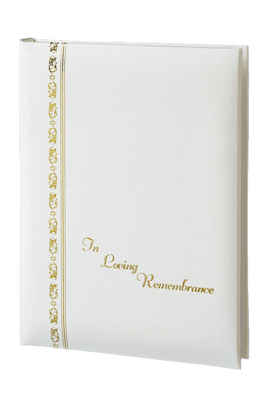 Royal Series Memorial Guest Book - 6 Ring - ST749-White