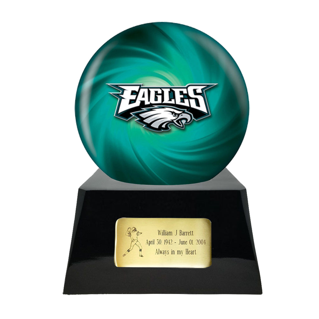 Football Trophy Urn Base with Optional Philadelphia Eagles Team