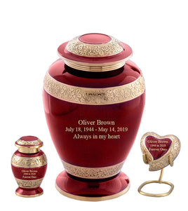 Sheen Series -Tyrian Red Cremation Urn - IURG113-Red